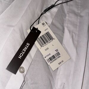 New Michael Kors Slim-Fit Stretch-Cotton Shirt​